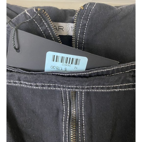 Carmar LA Black Pants with white stitching Distressed  Size 12 NWT - Picture 6 of 7